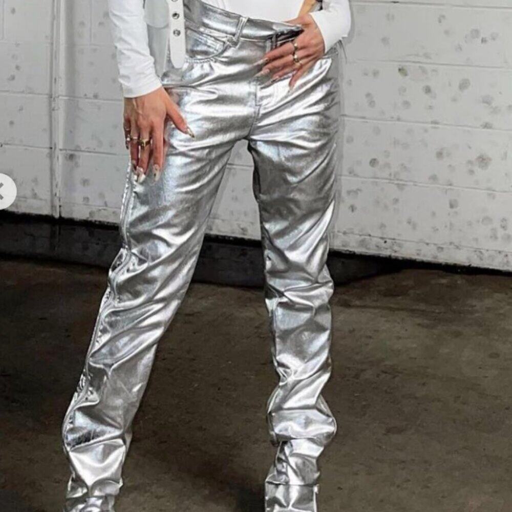 Wokstar Chrome Faux Leather Pants